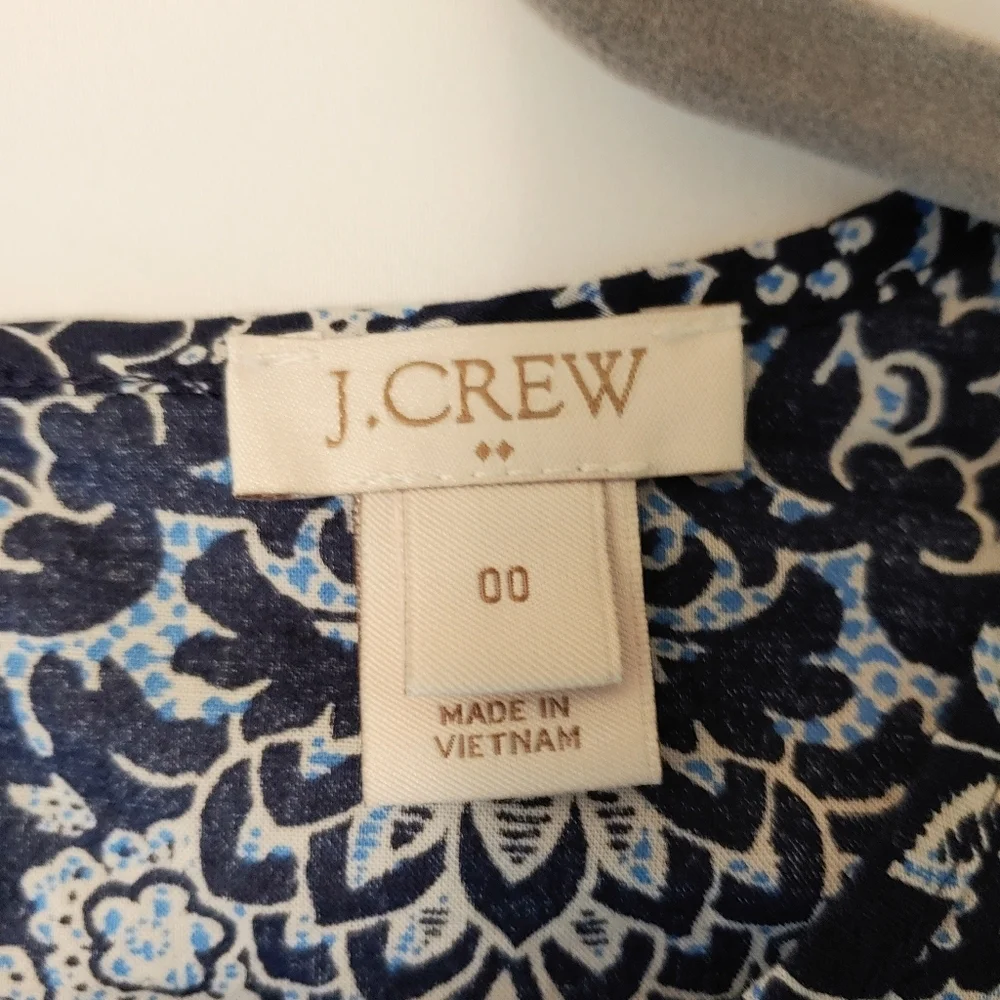 J. Crew tunic top. Navy Blue, 00